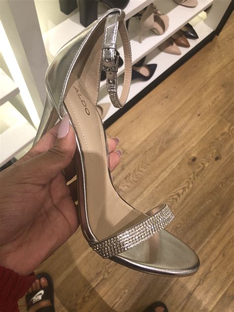 aldo shoes silver heels.